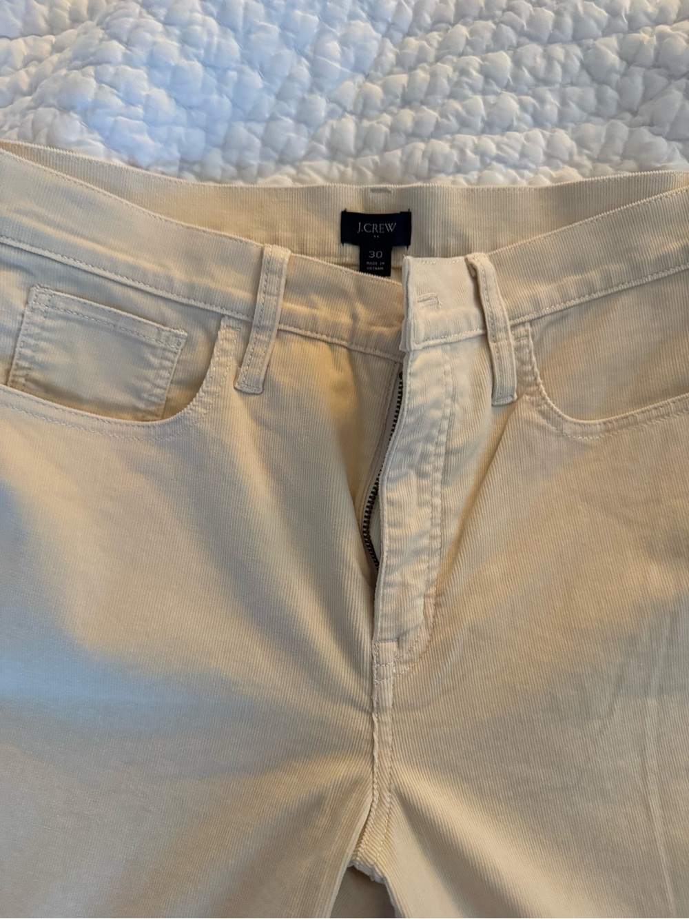 J. Crew Women’s Cream Corduroy Pants